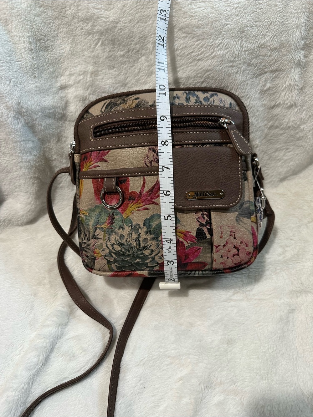 Multisac Floral Crossbody Bag in Brown and Multicolor - Picture 8 of 8